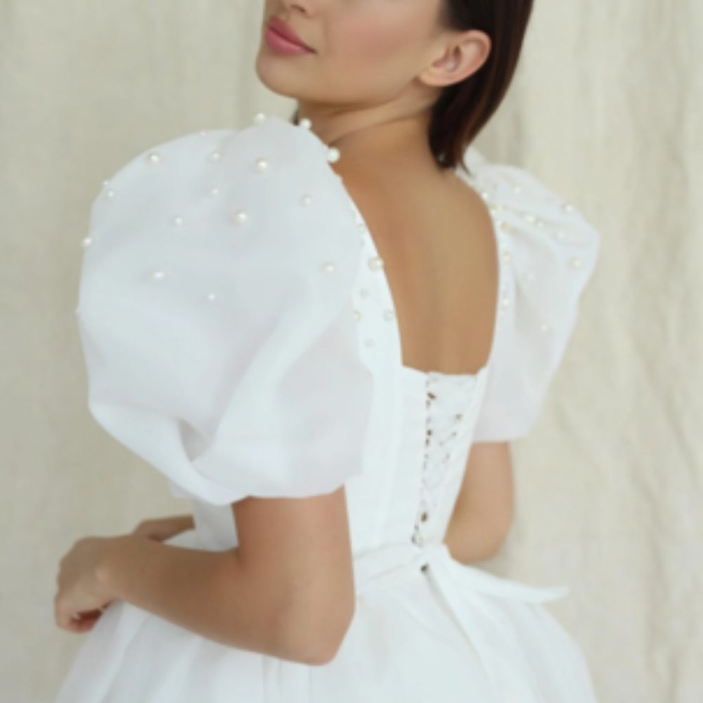 Peggi Dress Short Wedding Puff Dress
